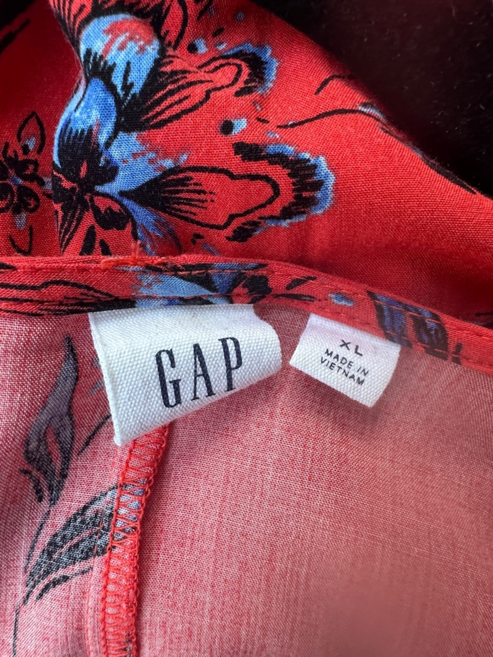 GAP Coral Red Floral Wrap Maxi Dress - Picture 5 of 5